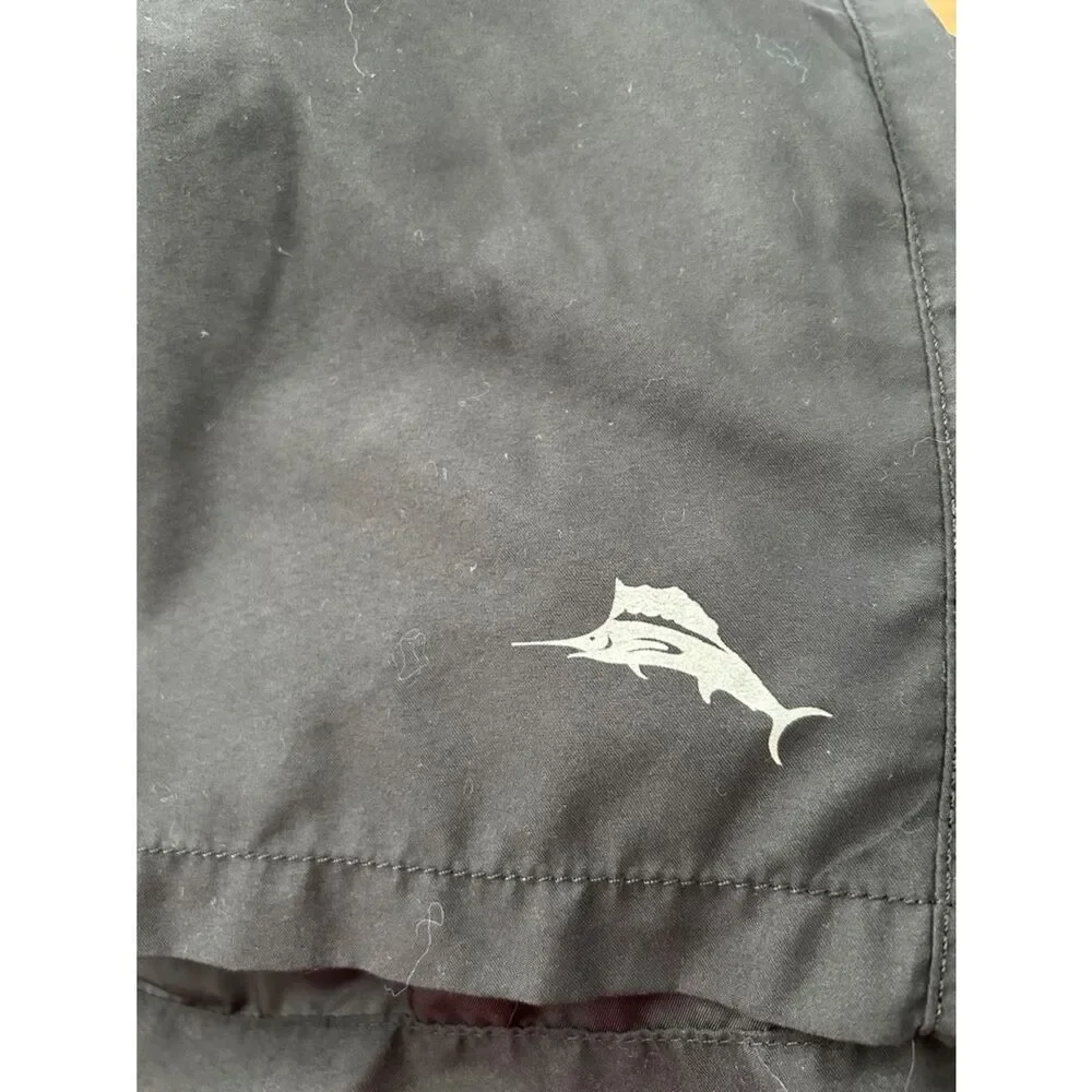 Tommy Bahama Black Swim Trunks with Drawstring XL